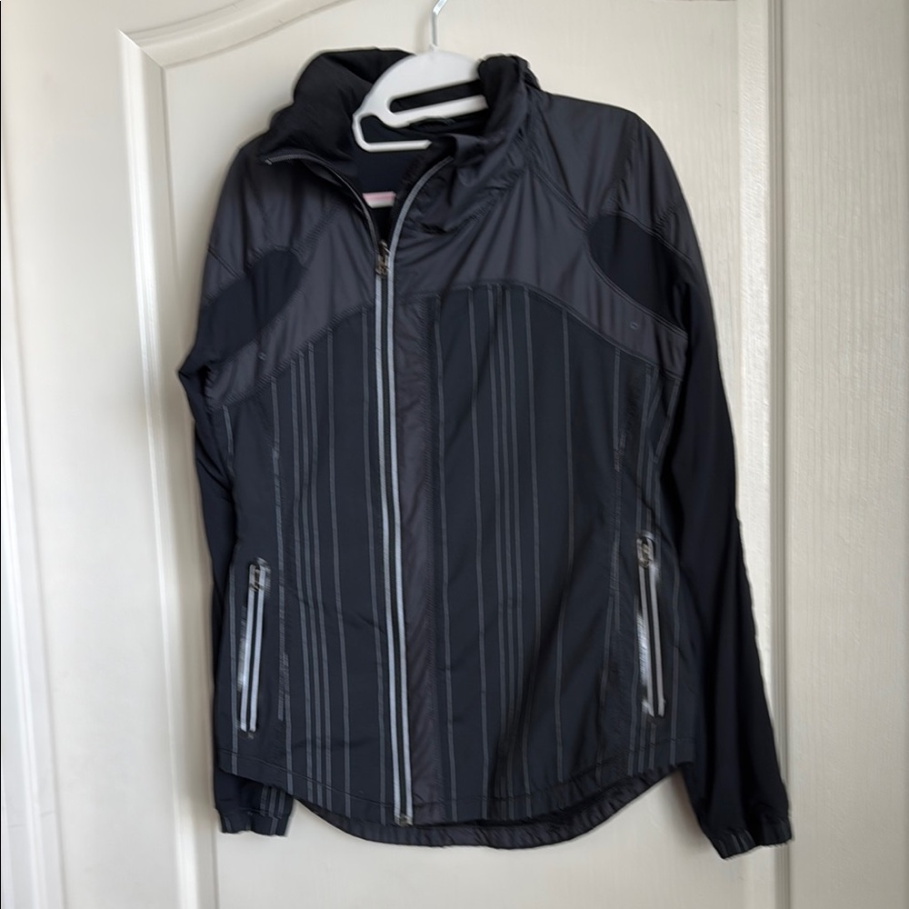 Black and Gray Striped Jacket